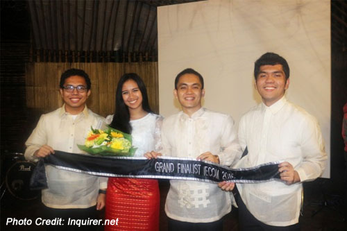 Four UP students win an international industrial engineering competition held in Bandung, Indonesia last January 9 to 17. The team is composed of (from L-R) Dominic Aily Ecat, James Renier Domingo, Arizza Ann Nocum, their coach Simon Lorenzo, and Daniel Roi Agustin. They are graduating students of the Department of Industrial Engineering and Operations Research of the University of the Philippines-Diliman. 